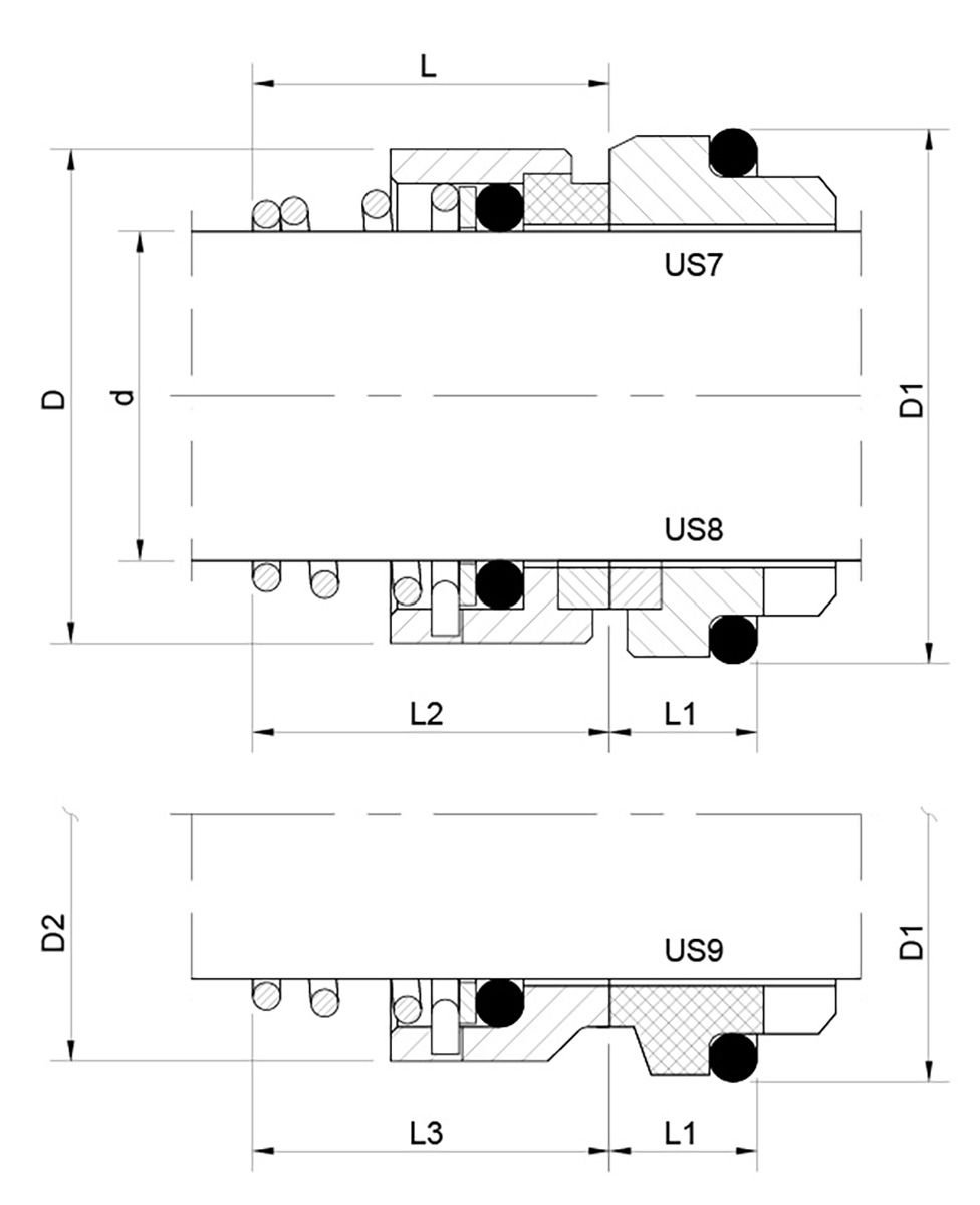 Mechanical seal LOS ANGELES (technical drawing)
