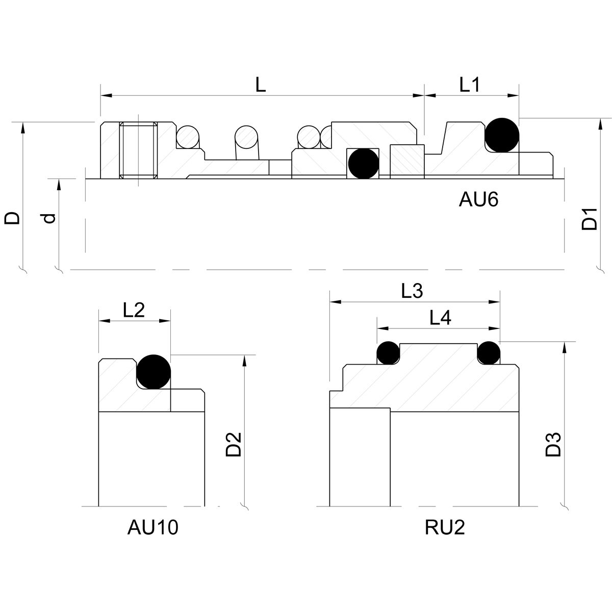 Mechanical seal DETROIT (technical drawing)