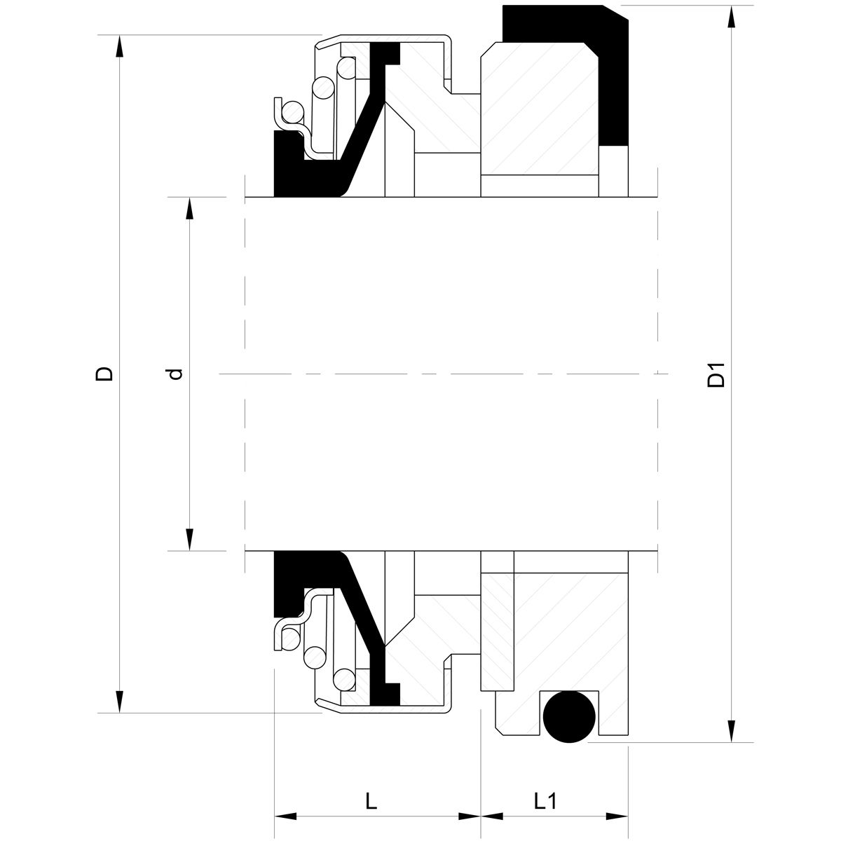 Mechanical seal SAN FRANCISCO (technical drawing)