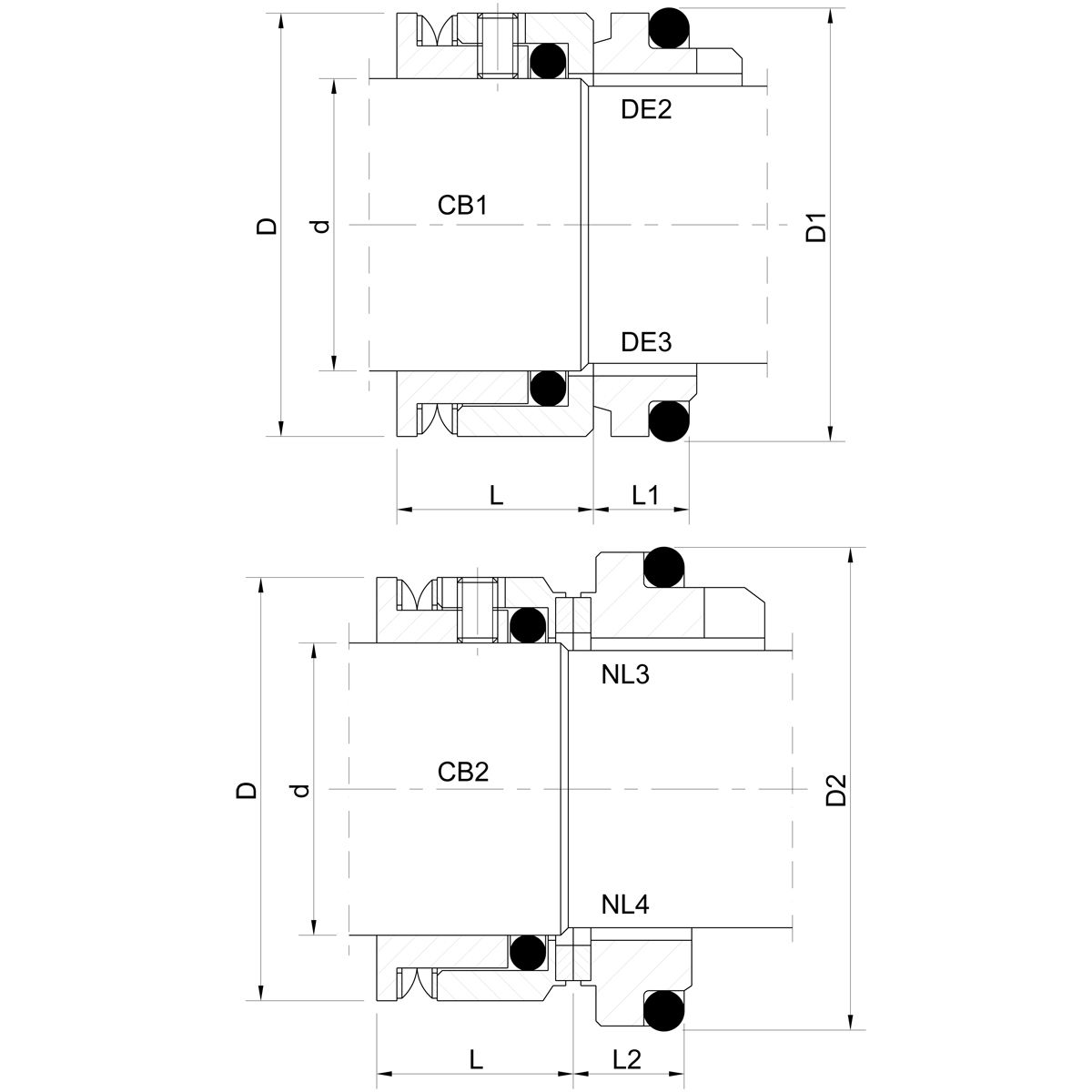 Mechanical seal CURITIBA (technical drawing)