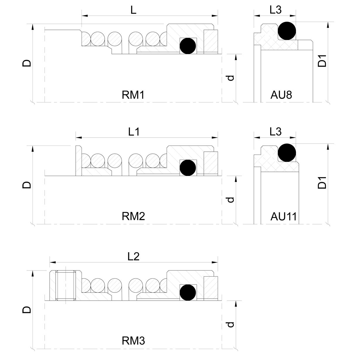 Mechanical seal ROME (technical drawing)