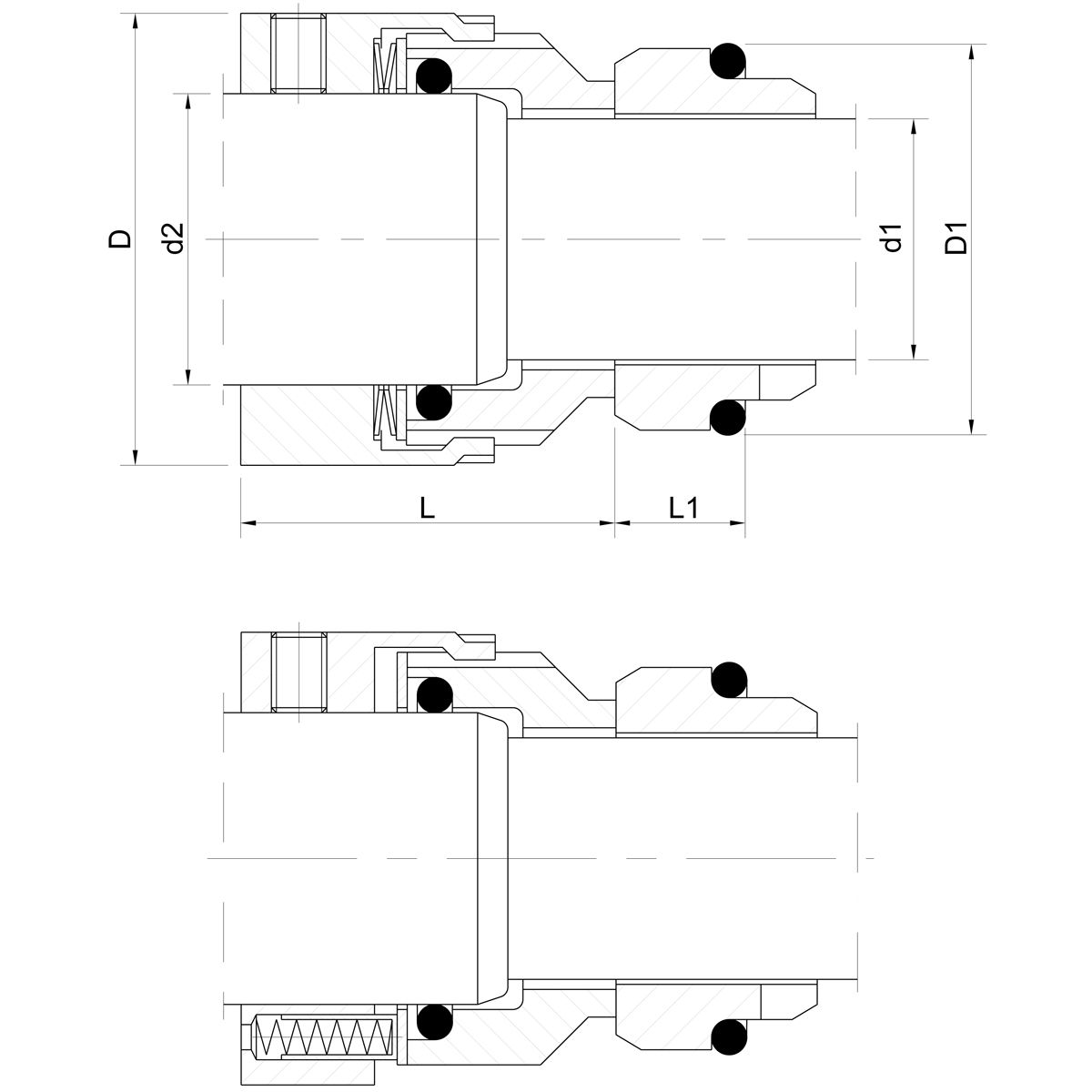 Mechanical seal FLORENCE (technical drawing)