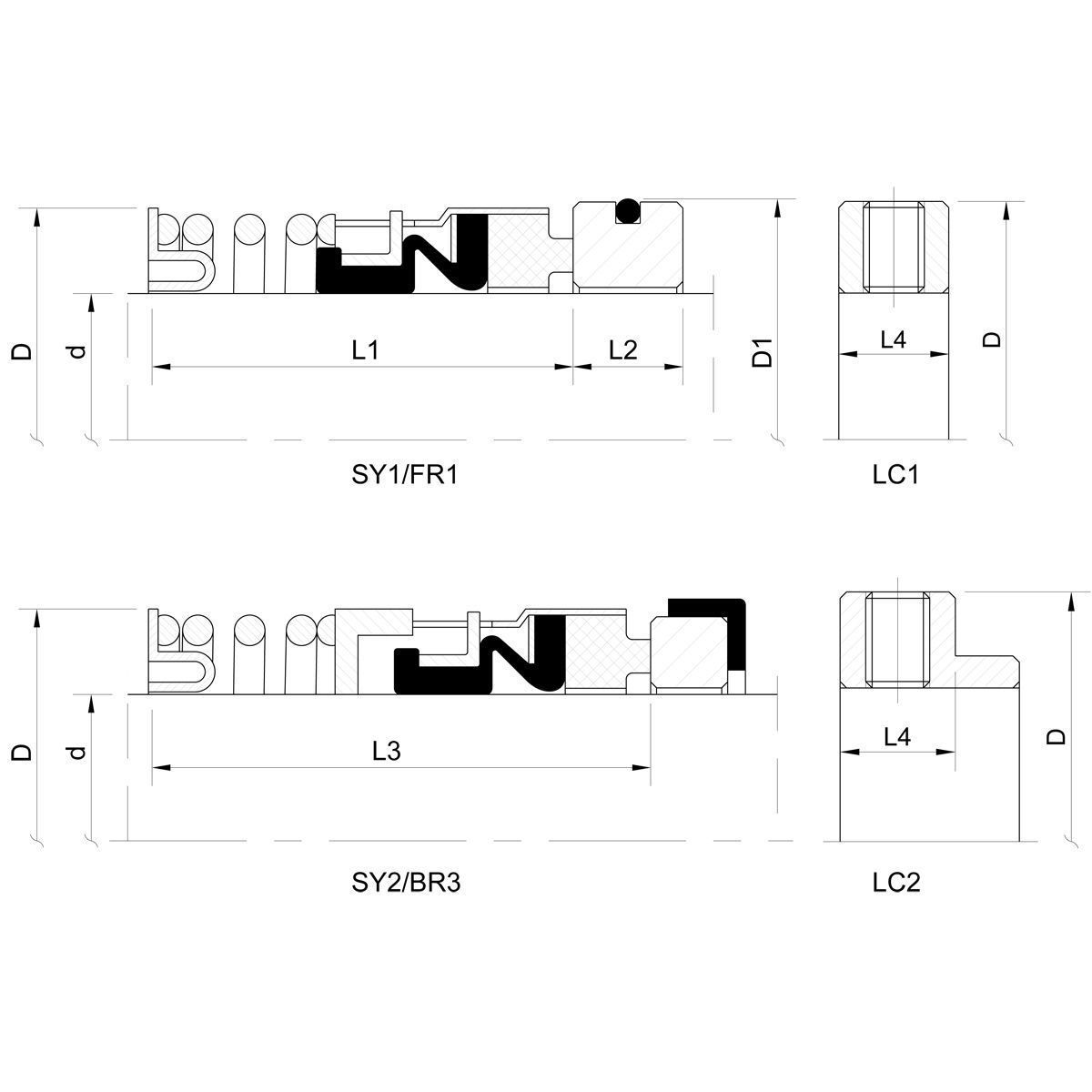 Mechanical seal SYDNEY (technical drawing)