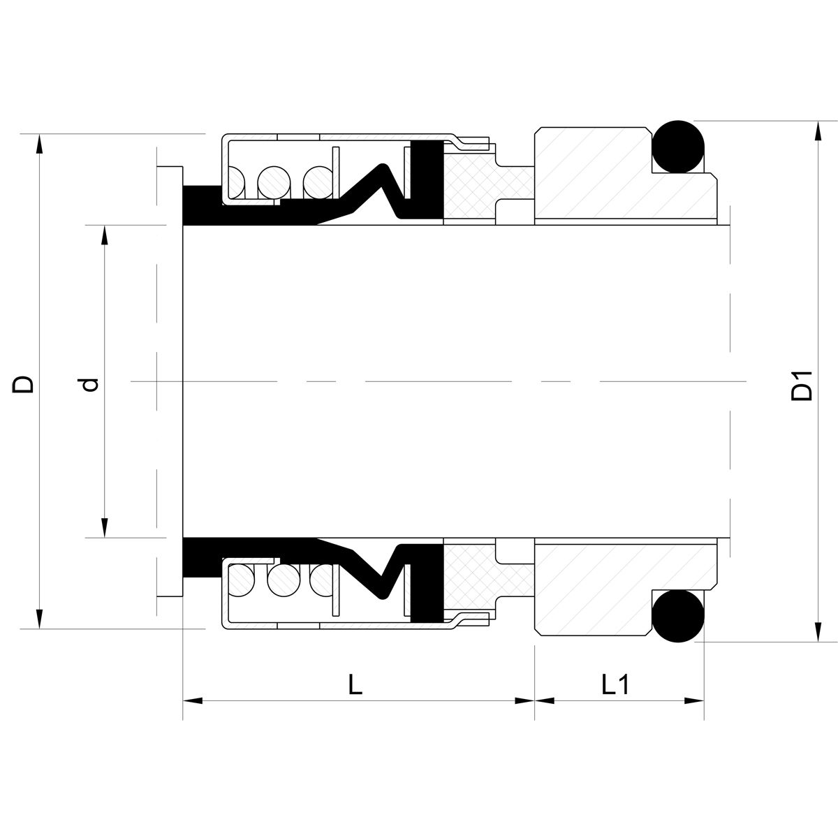 Mechanical seal MADRID (technical drawing)