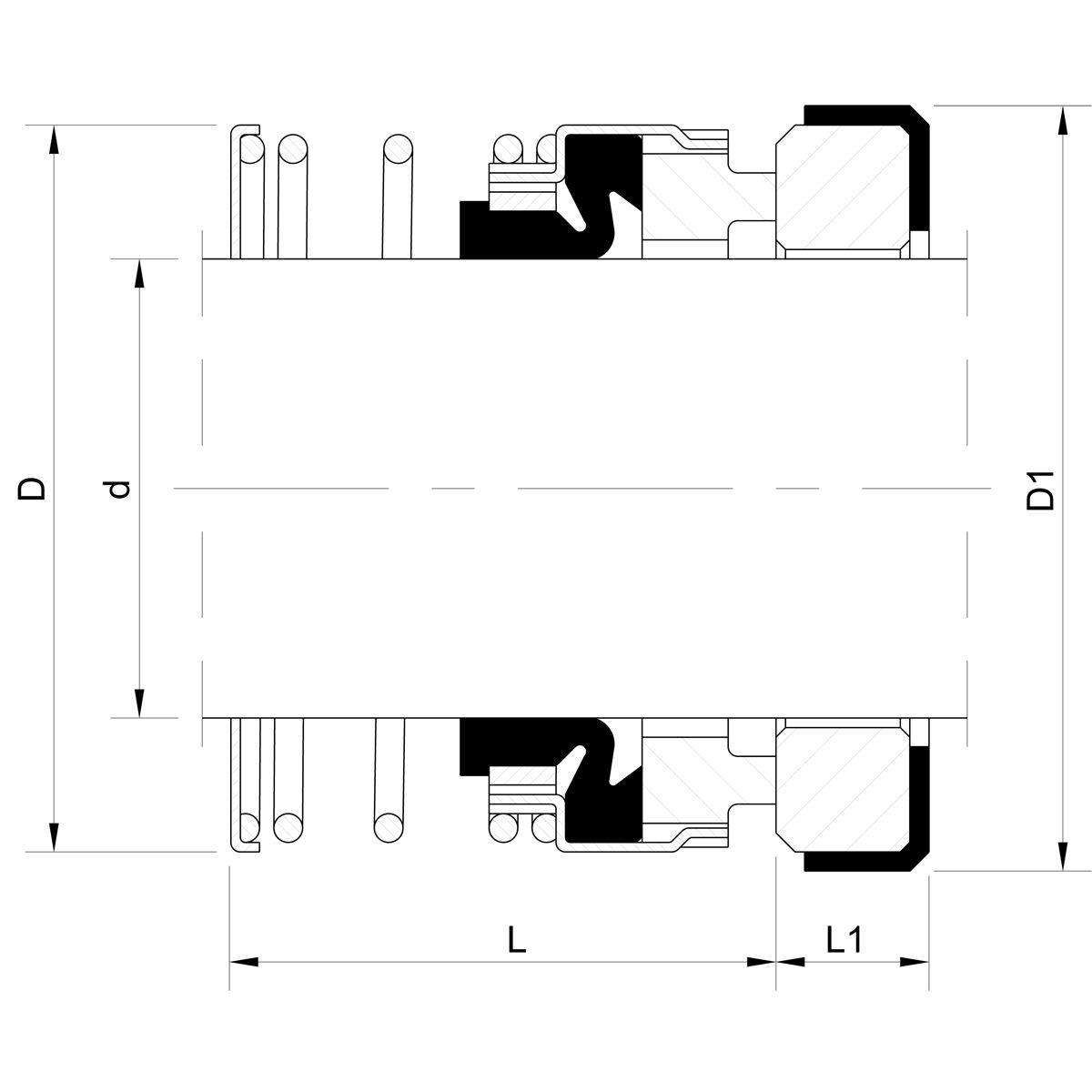 Mechanical seal MUNICH (technical drawing)