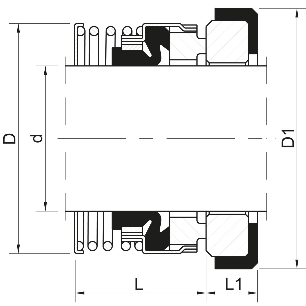Mechanical seal LONDON (technical drawing)