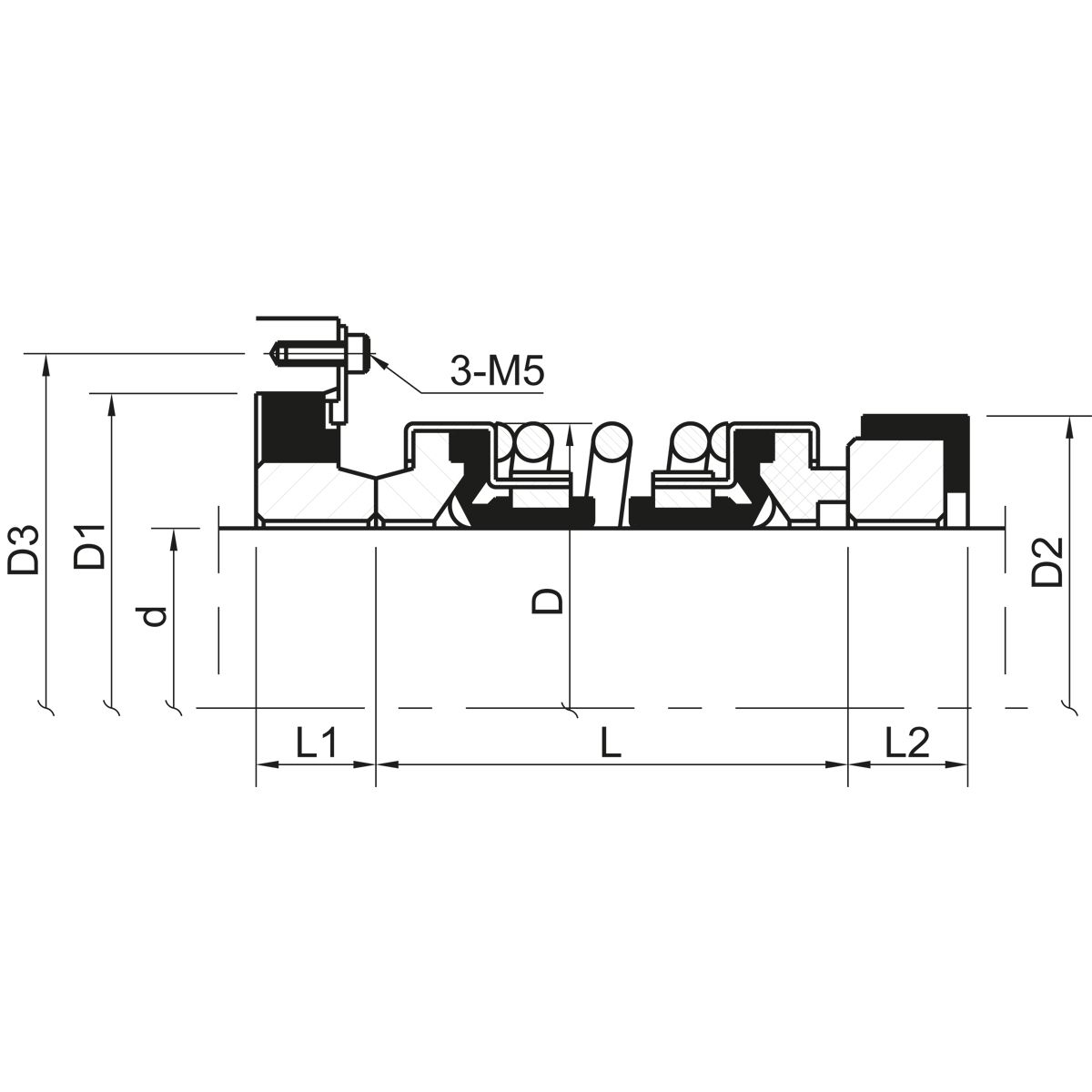 Mechanical seal ATHENS (technical drawing)